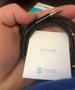 Syncwire 3.5mm Nylon Braided Aux Cable (3.3ft/1m,Hi-Fi Sound), Audio Auxiliary Input Adapter Male to Male Cord for Headphones, Car, Home Stereos, Speaker, iPhone, iPad, iPod, Echo & More – Black 3.3 ft (1 m) 40 711Gw bCHL 3