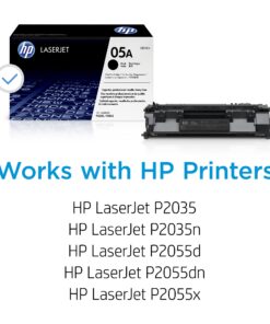 Alternative view of HP 05A Black Toner Cartridge | Works with HP LaserJet P2035, P2055 Series | CE505A