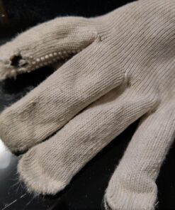 NoCry Heavy Duty Cut Resistant Work Gloves — Durable Cut Resistant Gloves with Grip Dots, Level 5 Cutting Gloves for Chefs, Perfect Wood Carving Gloves, Anti Cut Gloves for Glass Handling, Chef Gloves Medium Reinforced Grip Dot White 22 711HoMq9qlL