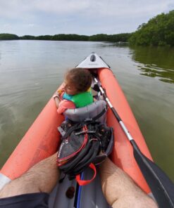 INTEX Excursion Pro Inflatable Kayak Series: Includes Deluxe 86in Aluminum Oars and High-Output Pump – SuperTough PVC – Adjustable Bucket Seat – Fishing Rod Holders – Grab Handles 2-person Kayak Set 50 711J8tpeODL