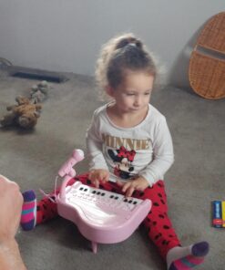 Love&Mini Piano Toy Keyboard for Kids Birthday Gift Age 1+ Pink 24 Keys Toddler Piano Music Toy Instruments with Microphone 24 Keys Pink 59 711JDerFBwL