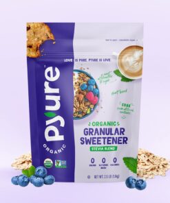 Pyure Organic Stevia Blend, Granulated All-Purpose - White Sugar Substitute, Zero Carb, Zero Sugar, Zero Calorie, Plant-Based Stevia Sweetener for Keto Friendly Food, 1 lb (16 oz) 1 Pound (Pack of 1) 25 711Jb67RdwL