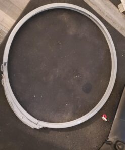 Eagle 20 Gallon Salvage Barrel Drum with Metal Ring Lever-Lock Lid, 21" Height, 21" Diameter, Blow-Molded HDPE, Yellow, 1654 54 711JiUVAGBL