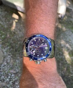 Invicta Men's Pro Diver Collection Chronograph Watch 48mm Silver & Blue 32 711JsnBfDcL 1