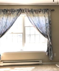 Sun Zero Kara Floral Print Energy Efficient Rod Pocket Single Curtain Panel, 54" x 84", Stone 54" x 84" 50 711KKihDeL