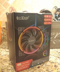 PCCOOLER 120mm Case Fan 3 Pack Moonlight Series, Computer Case Fan PWM High Performance Cooling PC Fans Dual Light Loop Quiet Fan/Multiple Light Modes with Controller for PC Cases 3IN1 69 711KS4D6oLL