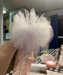 Craft And Party, White Fabric Tulle Roll 54 Inch by 40 Yards (120 ft) Fabric Tulle Bolt for Garden Netting, DIY Tutu Skirt, Wedding and Decoration (White) 54" x 40 yards 38 711LZ3i6cL