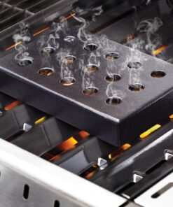 Alternative view of Outset Q177 Smoker Gas Grill, 5.25" x 8.25" x 1.25", Wood Chip Smoking Box: Cast Iron