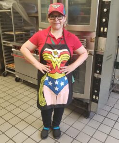 ICUP DC Comics - Wonder Woman Be The Character Adult Size 100% Cotton Adjustable Black Apron Adult Wonder Woman 20 711LlTSED9L