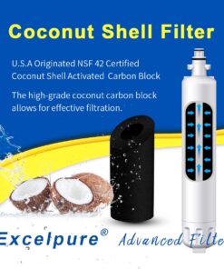 Excelpure Refrigerator Water Filter Replacement Cartridge, Compatible with GE RPWF, RWF3600, Great Quality 12 711Lzi6 rqL