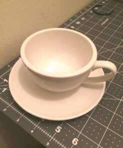 Konitz Coffee Bar Cappuccino Coffee Cups Set with Saucers, White Cappuccino Cups Set of 4 - 6 oz Coffee Cup Set with Saucers, Porcelain Cappuccino Cup 1 Giftboxed Set 38 711M15s2D2L