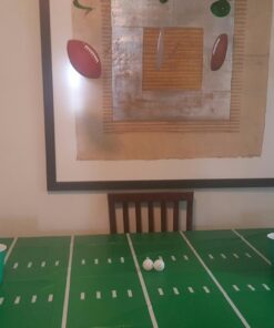 Beistle Plastic Game Day Football Tablecover for Rectangle Tables Sports Tableware Touchdown Tailgate Party, 54" x 108", Green/White 1 Pack 36 711MO4tKEFL
