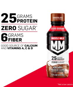 Muscle Milk Genuine Protein Shake, Strawberries 'N Crème, 25g Protein, 14 Fl Oz, 12 Pack 12 711MWVd9qL
