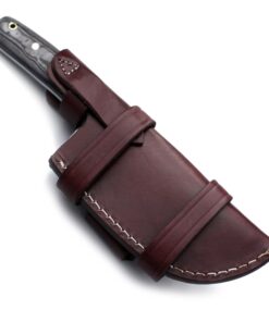 WolfKlinge DCX17-35 Handmade Damascus Steel Hunter, Barbarian Tracker, Sheep Horn Handle, with Cowhide Leather Sheath 16 711MXveBzgL