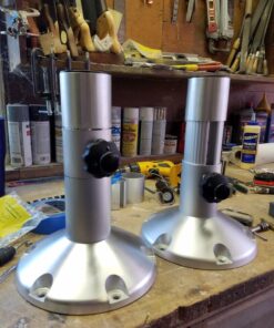 Wise 8WP21-374 Boat Seat Pedestal, Adjustable Height from 12" to 18", with Seat Slide Seat Mount, Adjustable Travel 5" - Fore & AFT 37 711O9MrRMWL