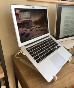 JUBOR Laptop Stand Adjustable Laptop Stand Portable Foldable Ergonomic Desktop Stand Holder Mount for MacBook Notebook Computer PC iPad Tablet 46 711PBjt1EhL