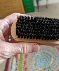 Beard Brush for Men & Beard Comb Set w/Mustache Scissors Grooming Kit, Natural Boar Bristle Brush, Dual Action Wood Comb, and Travel Bag Great for Christmas Gift (Bamboo) Bamboo 42 711PFg74rQL