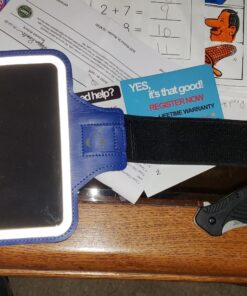 TRIBE Water Resistant Cell Phone Armband Case Running Holder for iPhone Pro Max Plus Mini SE (13/12/11/X/XS/XR/8/7/6/5) Galaxy S Ultra Plus Edge Note (21/20/10/9/8/7/6/5) Adjustable Strap & Key Pocket Dark Blue 23 711Pb cpMTL