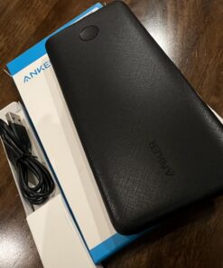 Anker Portable Charger, Power Bank, 10,000 mAh Battery Pack with PowerIQ Charging Technology and USB-C (Input Only) for iPhone 15/15 Plus/15 Pro/15 Pro Max, iPhone 14/13 Series, Samsung Galaxy Black 60 711QG4x14VL