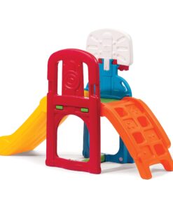 Alternative view of Step2 Game Time Sports Climber & Slide for Kids, Indoor/Outdoor Playground Set, Slide, Basketball Hoop, Climbing Wall, Easy to Assemble, Backyard Playset, Kids Ages 2 – 6 Years Old Climber and Slide