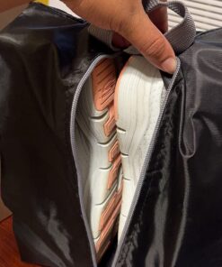 YAMIU Travel Shoe Bags Set of 4 Waterproof Nylon with Zipper for Men & Women, Black 4 Pack - Black 46 711Se7GA9dL