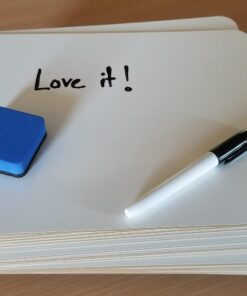 Dry Erase Lapboards Student Pack of 30 | 9 x 12 inch Double Sided White Boards (plus Accessories) | Small Mini White Dry Erase Boards for Students Whiteboards , Teacher Supplies, Classroom Plain 28 711SsmEW8hL