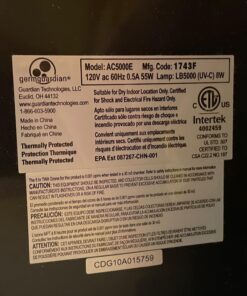 GermGuardian Air Purifier with HEPA 13 Filter, Removes 99.97% of Pollutants, Covers Large Room up to 915 Sq. Foot Room in 1 Hr, UV-C Light Helps Reduce Germs, Zero Ozone Verified, 28", Gray, AC5000E 45 711TWHsD2BL