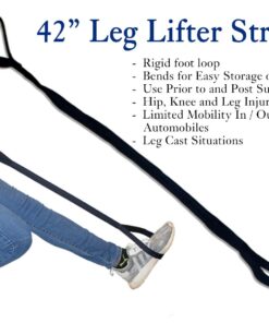 RMS Premium 7-Piece Hip Knee Replacement Kit with Leg Lifter, 19 and 32 inch Rotating Reacher Grabber, Long Handle Shoe Horn, Sock Aid, Dressing Stick, Bath Sponge - for Knee or Back Surgery Recovery 7 Piece Set 25 711UN0490wL