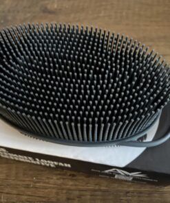 Avilana Silicone Body Scrubber, Gentle exfoliating Body Scrubber That's Easy to Clean, Lathers Well, Long Lasting, and More Hygienic Than Traditional Shower Loofah (Style 1-Gray) Style 1-gray 31 711UjAFBNUL