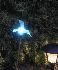 Solar Garden Lights - 3 Pack Solar Stake Light, Color Changing Solar Powered Decorative Landscape Lighting Hummingbird Butterfly Dragonfly for Outdoor Path, Yard, Lawn, Lawn, Halloween, Christmas 37 711V7sZdRxL