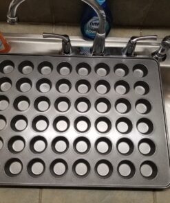 Wilton Perfect Results Non-Stick Mega Mini Muffin Pan & Mini Cupcake Pan, 48-Cup Pan, Steel Mega - Mini 48-Cup Muffin Baking Pan 40 711VLXNAmjL