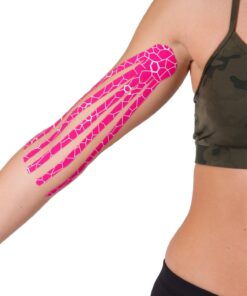 THERABAND Kinesiology Tape, Waterproof Physio Tape for Pain Relief, Muscle & Joint Support, Standard Roll with XactStretch Application Indicators, 2" X 16.4" Roll, 6 Pack, Black/ Black Pack of 6 6 711VQqi9coL 1