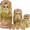 Winterworm Cutie Handmade Wooden Traditional Russian Girl in Moscow Kremlin Traditional Russian Nesting Dolls Matryoshka Dolls Set 7 Pieces for Kids Toy Home Decoration 15 711VZcQJrfL