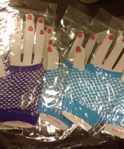 Fingerless Fishnet Neon Gloves for Parties, Costumes (12pk) 30 711VsXOq8SL