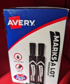 Avery Marks-A-Lot Large Desk-Style Chisel Tip, Value Pack 36 Black Permanent Markers are perfect for signs and posters (98206) 36 markers Regular Chisel Tip 20 711WfcGYv6L