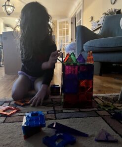 Playmags 150-Piece Magnetic Tiles Building Set – 3D Magnet Building Blocks, Creative Imagination, Inspirational, Educational STEM Toys for Kids with 1 Car Single 59 711X1IbgkVL