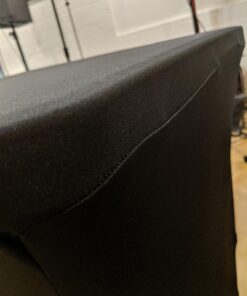 Iceberg iGear Stretch Fabric Table Cover, Fits 4' Table, Polyester/Spandex, Black, 24" W x 48" L 4' 28 711YEMw1tgL