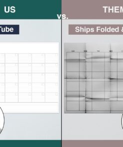 Alternative view of Large Dry Erase Wall Calendar - Not Folded 36” x 48” Undated Erasable Monthly Calendar - Reusable Wall Calendar For Home And Office Planner
