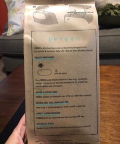 PURGGO Car Air Freshener - Lasts 365+ Days No Chemicals 100% Activated Bamboo Charcoal Fragrance-Free Deodorizer, Natural Auto Odor Eliminator, Purifier, Neutralizer, Absorb Smoke Smell 1 Count (Pack of 1) 51 711Z klY1DL