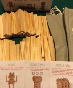 Brain Blox Natural Wooden Blocks for Kids Ages 4-8 - Montessori Blocks for Hands-on Learning - STEM and Architecture for Kids (100 Building Blocks) 21 711ZWPyHJbL