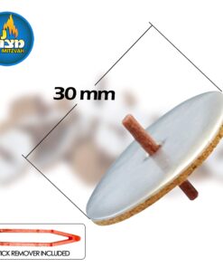 Round Floating Wicks - 50 Count (Approx.), Large Cotton Wicks and Cork Disc Holders for Oil Cups - Bonus Wick Removal Tweezers - by Ner Mitzvah 1 14 711bIvZijoL
