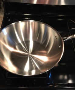 Cooks Standard Wok Multi-Ply Clad Stir Fry Pan, 13" with High Dome lid, Silver 71 711cKGLF HL