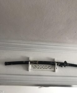 Eforlife Sword Holder Wall Mount Samurai Sword Katana Wakizashi Display Holder Stand Bracket Hanger 1-Tier 13.7 inch Hollow 30 711cmugObBL