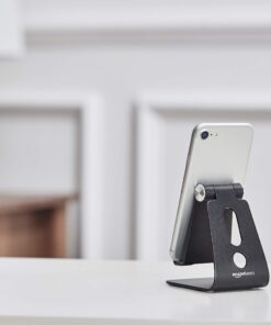Amazon Basics Adjustable Aluminum Cell Phone Desk Stand for iPhone and Android, Black 30 711coa5ct5L