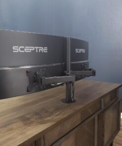 Sceptre C248W-1920R 24" Curved 75Hz Gaming LED Monitor Full HD 1080P HDMI DisplayPort VGA Speakers Ultra Thin Metal Black Single 30 711ct4V3R2L