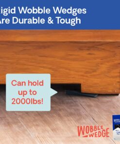 Wobble Wedges Rigid Plastic Shims, 75 Pack - MADE IN USA - Multi-Purpose Shim Wedges for Home Improvement & Work - Plastic Wedge, Table Shims, Toilet Shims, Furniture Levelers, & Leveling Feet - Black 11 711dPrrPrL