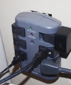 Belkin Power Strip Surge Protector - 6 Rotating AC Multiple Outlets, Flat Pivot Plug - Heavy Duty Wall Outlet Extender for Home, Office, Travel, Computer Desktop & Phone Charging Brick (1,080 Joules) 1 Pack 35 711dRiK9tL