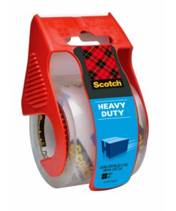 Scotch Heavy Duty Shipping Packaging Tape, 1.88"x 27.7 yd, Great for Packing, Shipping & Moving, Clear, 1 Dispensered Roll (142L) 37 711eaGVySEL