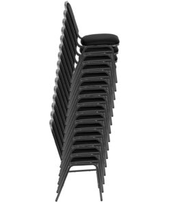 Flash Furniture HERCULES Series Stacking Banquet Chair in Black Vinyl - Silver Vein Frame 1 Pack 16 711ef0VnZIL