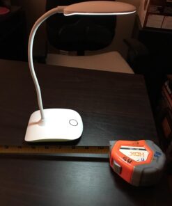 DEEPLITE LED Desk Lamp with Flexible Gooseneck 3 Level Brightness, Battery Operated Table Lamp 5W Touch Control,Compact Portable lamp for Dorm Study Office Bedroom,Eye-Caring and Energy Saving White 1 Pack 58 711f 9GofmL